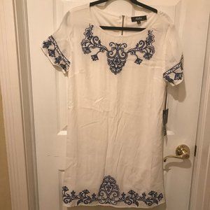 LULUS White and Blue Dress